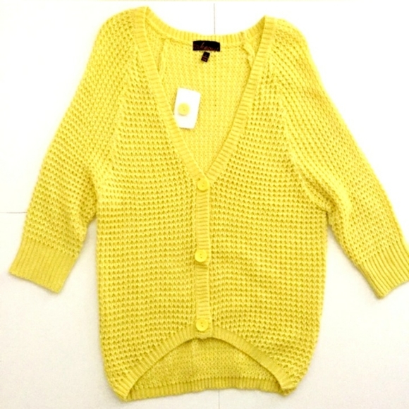 🆕⭐ Bright yellow honeycomb oversized sweater - Picture 6 of 7